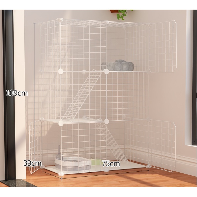 Large Cat Cage Cat Houses Cats Playpen Detachable Metal Wire Kitten Kennels