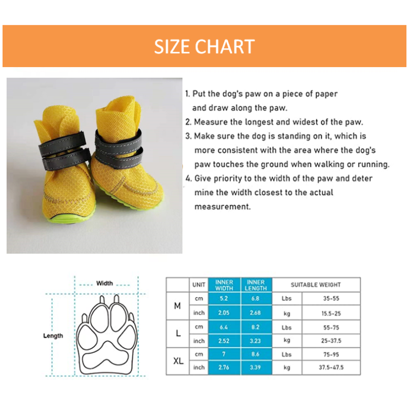 Breathable Mesh Dog Boots Waterproof Dog Shoes for Hot Pavement Summer Pet Sandal Soft Lightweight Puppy Paw Protector