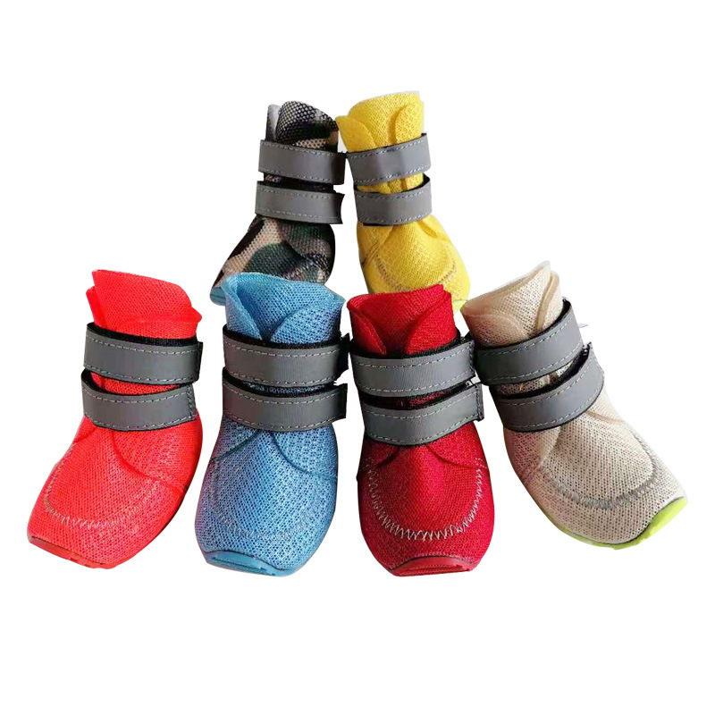 Breathable Mesh Dog Boots Waterproof Dog Shoes for Hot Pavement Summer Pet Sandal Soft Lightweight Puppy Paw Protector
