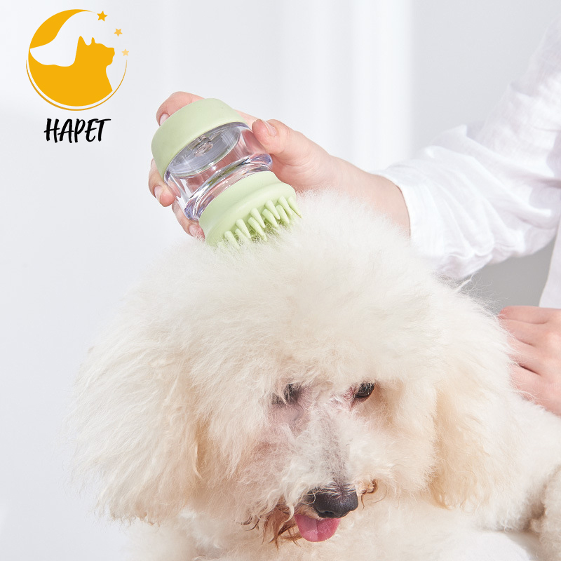 Pet Bath Brush Soothing Massage Soft Bristles Comb for Dogs & Cats Washing