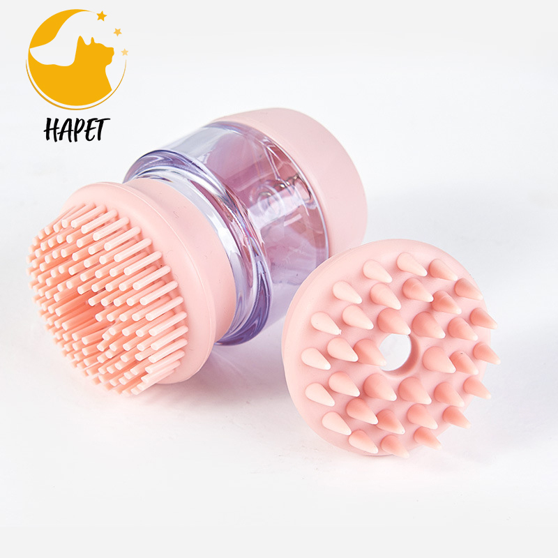 Pet Bath Brush Soothing Massage Soft Bristles Comb for Dogs & Cats Washing