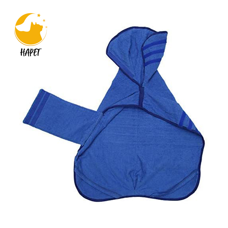Dog Puppy Bath Robe Towel Dog Bathrobe Drying Coat Super Absorbent Terry Robe