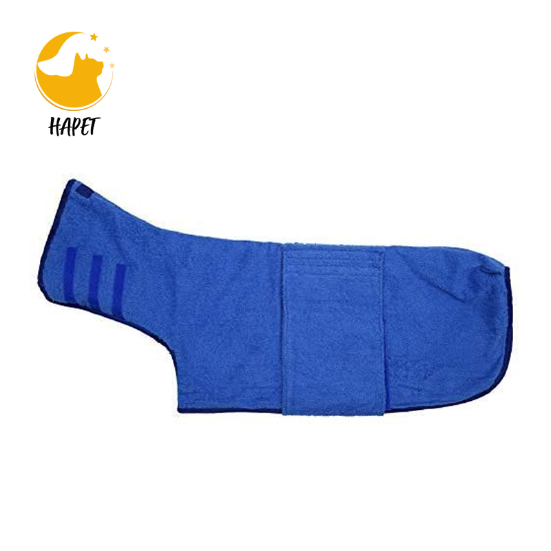 Dog Puppy Bath Robe Towel Dog Bathrobe Drying Coat Super Absorbent Terry Robe
