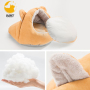Soft Plush Cat Cave with Removable Washable Cushioned Pillow Roomy Bear Cat House