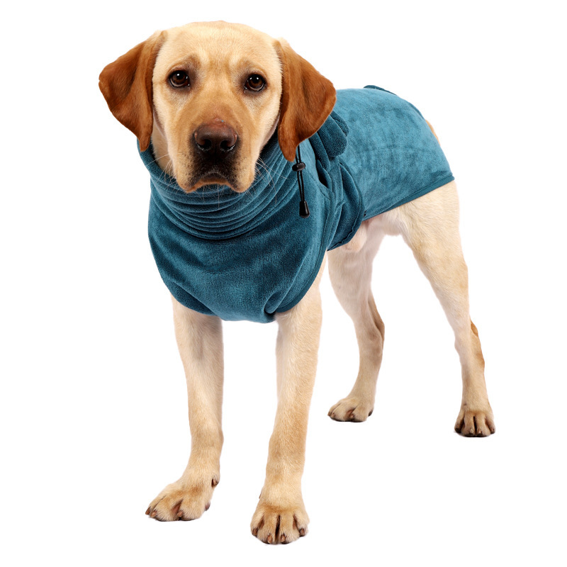 Dog Bathrobe Soft Super Absorbent Luxuriously Microfiber Dog Drying Towel Robe for Large Medium Small Dogs