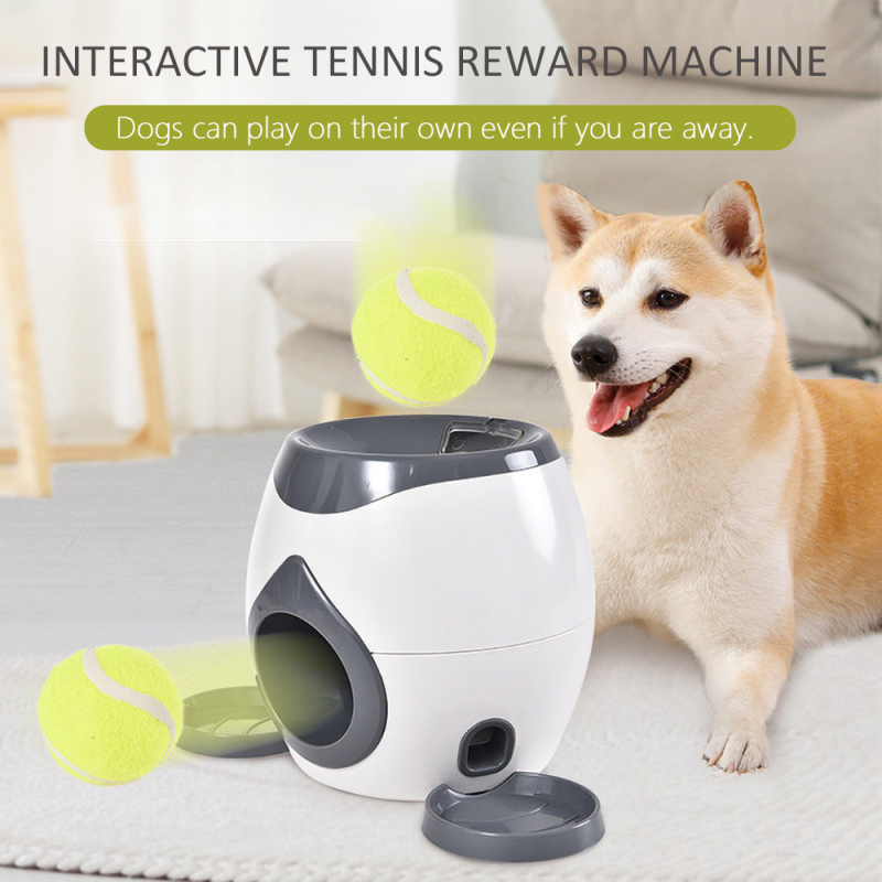 Interactive Reward Toy Dogs Tennis Ball Automatic Thrower Food Treat Dispenser Creativity Play Game Dog Food Leader