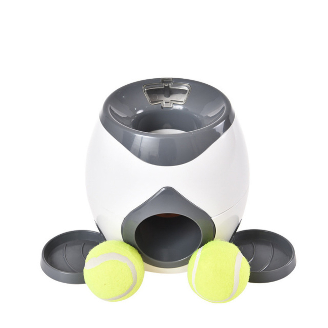 Interactive Reward Toy Dogs Tennis Ball Automatic Thrower Food Treat Dispenser Creativity Play Game Dog Food Leader