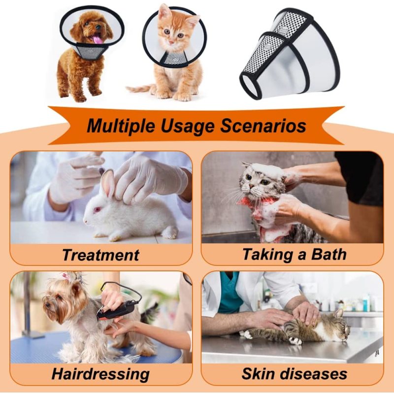 Lightweight Plastic Elizabethan Collar Recovery Pet Cone for Small Pet