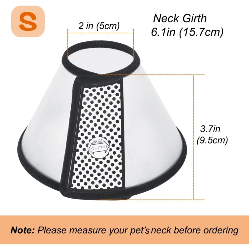 Lightweight Plastic Elizabethan Collar Recovery Pet Cone for Small Pet