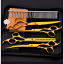 Dog Grooming Scissors Set, Safety Round Blunt Tip Grooming Tools, Professional Curved,Thinning,Straight Scissors