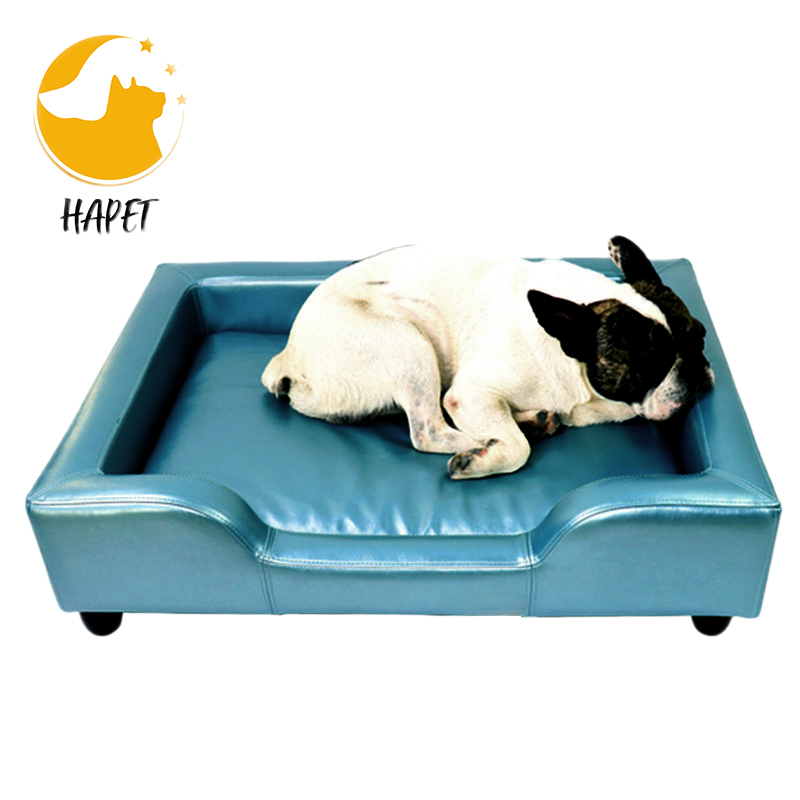 Elevated Ultra Plush Leather and Suede Traditional Sofa-Style Living Room Couch Pet Bed