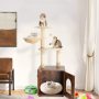Washroom with Scratching Post Wooden Cat House For Cat Indoor Cat Litter Box