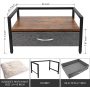 Pet Cat Bed Frame with Drawer Elevated Dog Furniture