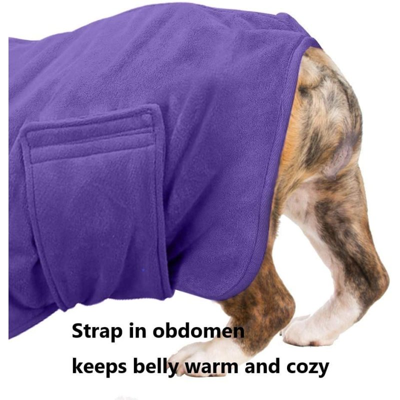 Dog Drying Coat Robe Towel Dog Bathrobe Absorb Moisture and Dry Pet Quickly Puppy towelling Bathing Accessories