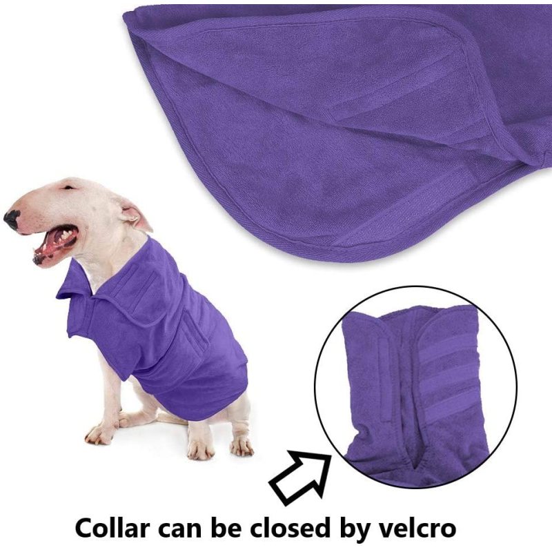 Dog Drying Coat Robe Towel Dog Bathrobe Absorb Moisture and Dry Pet Quickly Puppy towelling Bathing Accessories