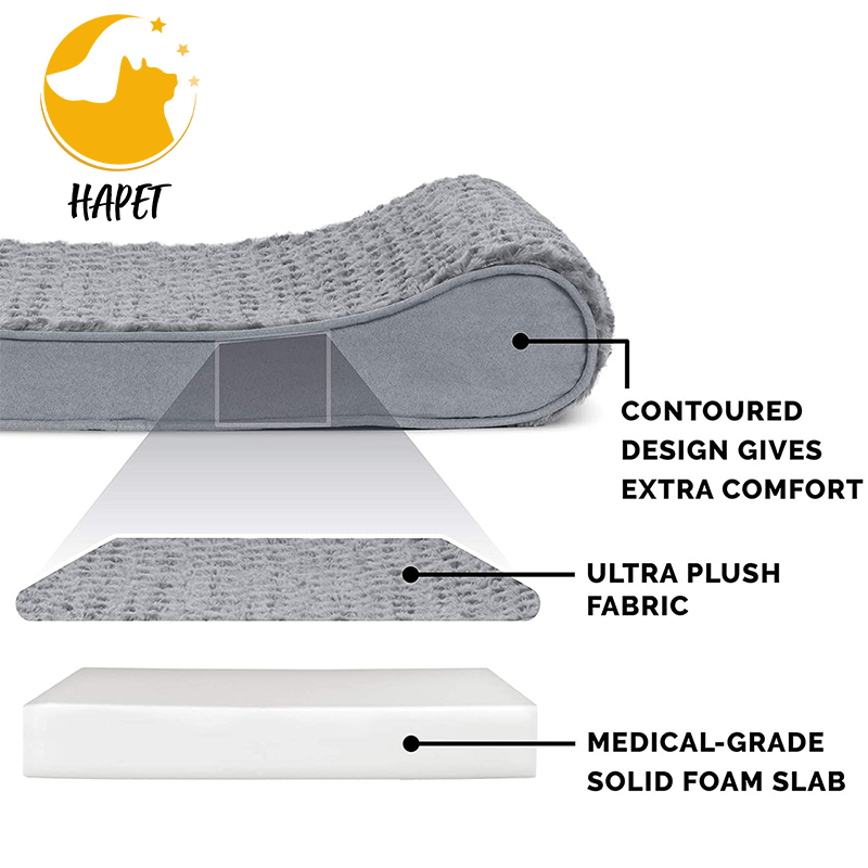Orthopedic Bolster Couch Pet Bed Washable Soft Foam Mattress Pet Bed Pet Beds Orthopedic Memory Foam