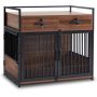 Dog Crate End Table Furniture Style Dog Crate with Storage Drawers