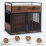 Dog Crate End Table Furniture Style Dog Crate with Storage Drawers
