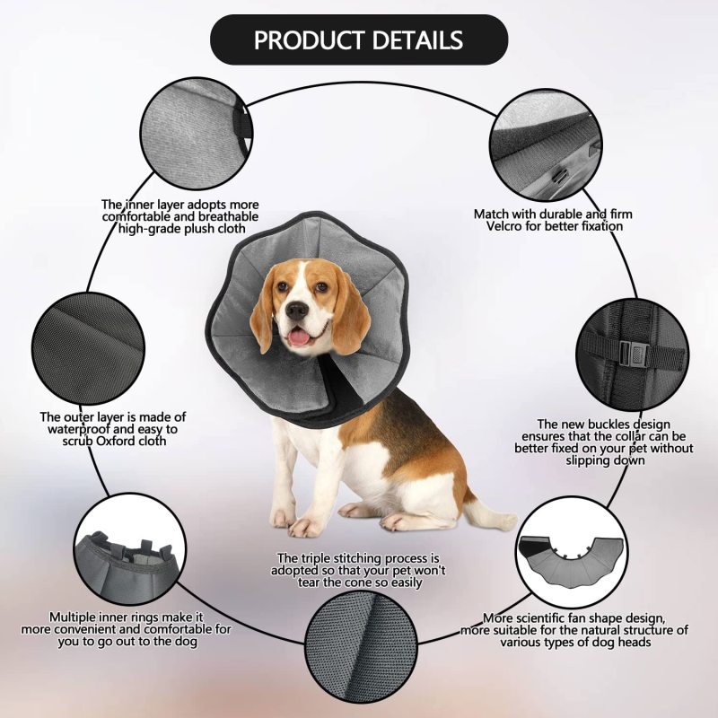 Comfort Cone Protective Pet Recovery Collar for Large Medium Small Dogs
