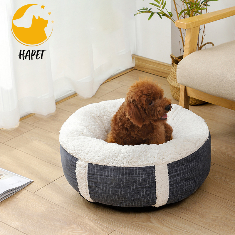Beds for Indoor Cats Pet Bed for Puppy and Kitten Super Soft Pet Round Bed