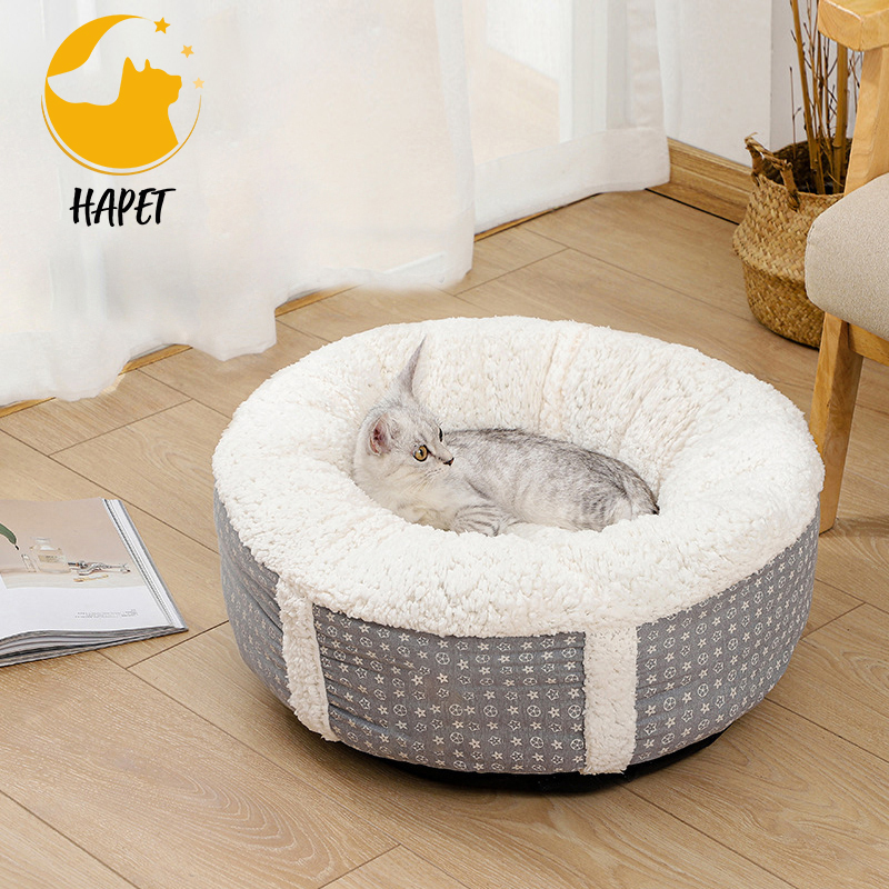 Beds for Indoor Cats Pet Bed for Puppy and Kitten Super Soft Pet Round Bed