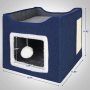 Foldable Cube Cat Houses with Fluffy Ball Hanging and Scratch Pad for Pet Cat House