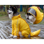 Pet Poncho Dog Raincoat 4 Leg All Covered Rain coat with Hood  Lightweight Dog Rain Poncho for Medium Large Dogs