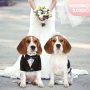Puppy Pet Small Dog Wedding Shirt Formal Tuxedo With Black Tie For Suit Party Outfit Dog Prince Wedding Bow Tie