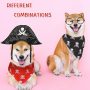 Nice Halloween cosplay costume set: you will get 1 piece of pet pirate hat and bone Halloween pet bandanas
