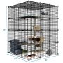 Balcony Cat Playpen with Platforms Cat Cages DIY Kennels Crate Large Exercise Place Ideal for Pet