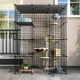 Balcony Cat Playpen with Platforms Cat Cages DIY Kennels Crate Large Exercise Place Ideal for Pet
