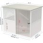 Indoor Pet Kennel with Lockable Acrylic Sliding Door Dog Cage End Table Furniture for Medium Dogs