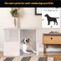 Indoor Pet Kennel with Lockable Acrylic Sliding Door Dog Cage End Table Furniture for Medium Dogs