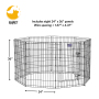 Heavy Duty Dog Playpen Kennel, Pet Dog Exercise Playpen Foldable Dog Steel Crate Wire Metal Cage