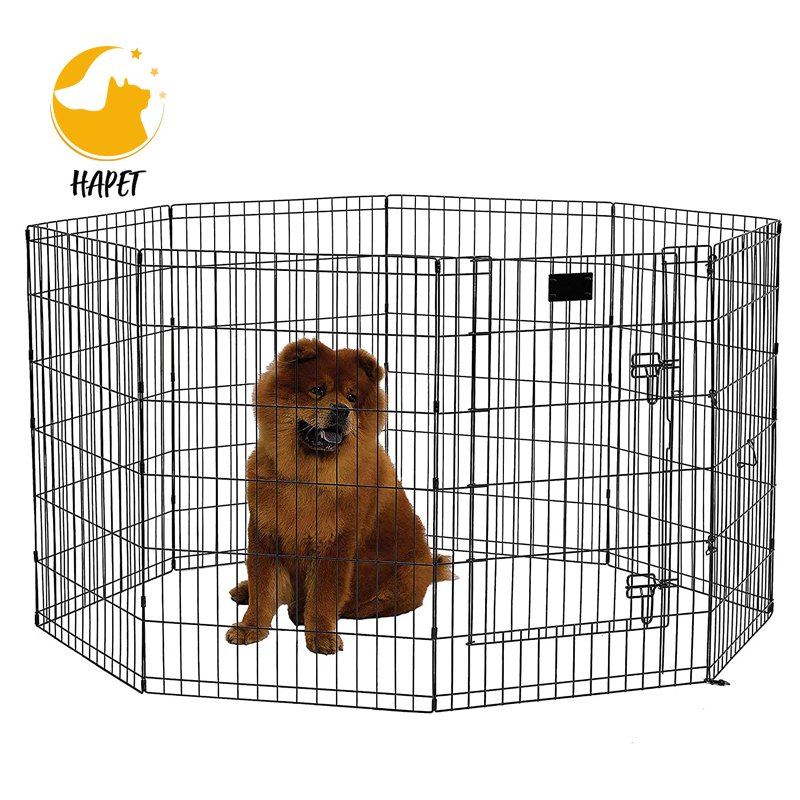 Heavy Duty Dog Playpen Kennel, Pet Dog Exercise Playpen Foldable Dog Steel Crate Wire Metal Cage