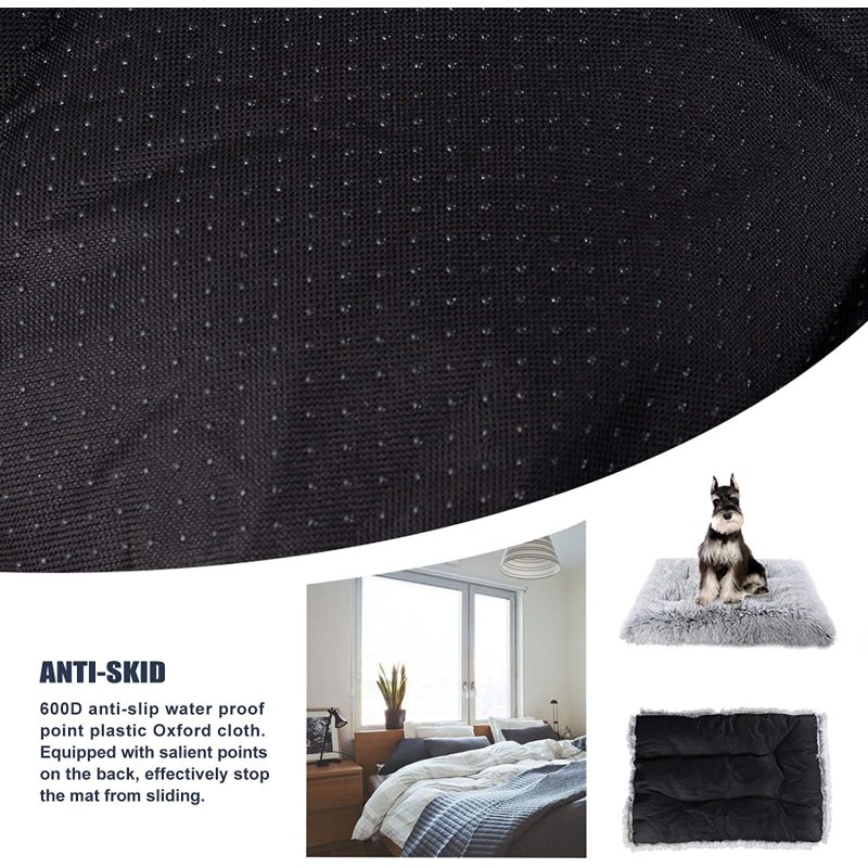 Plush Soft Fluffy Pet Beds Dog Bed Crate Pad Dog Crate Bed for Large Medium Small Dogs