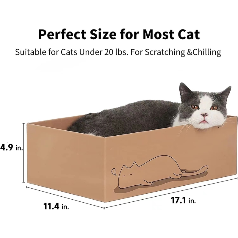 Cat Scratcher Cardboard 5 PCS with Box Reversible Cat Scratch Pad