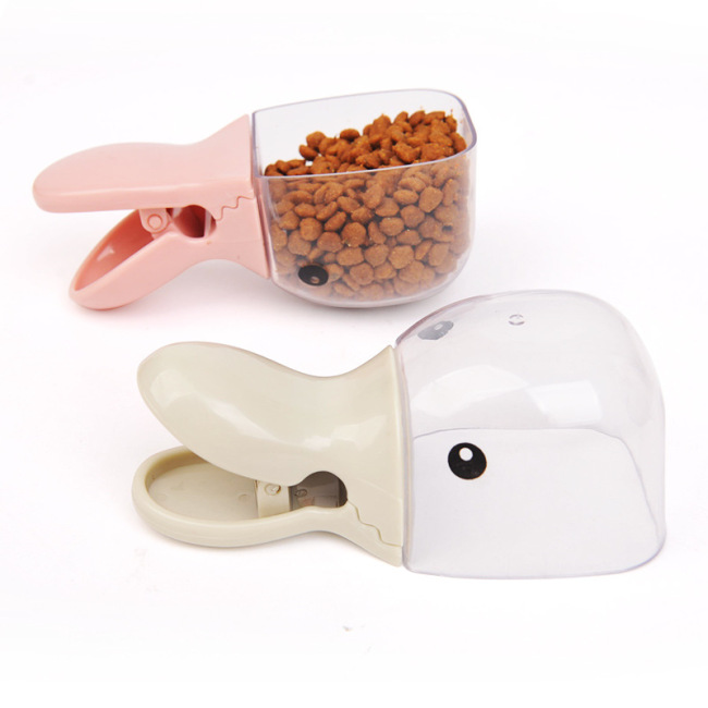Duck Shape Collapsible Pet Scoop Silicone Multi-Function Scoop Sealed Scoop For Pet Food