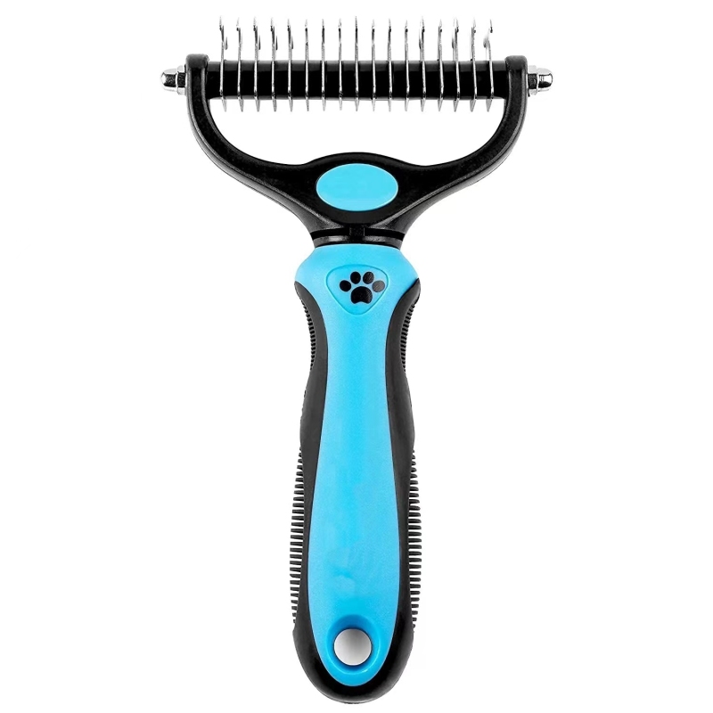 Dog and Cat Dematting and Deshedding Tool Safe Dog Detangler and Cat Brush