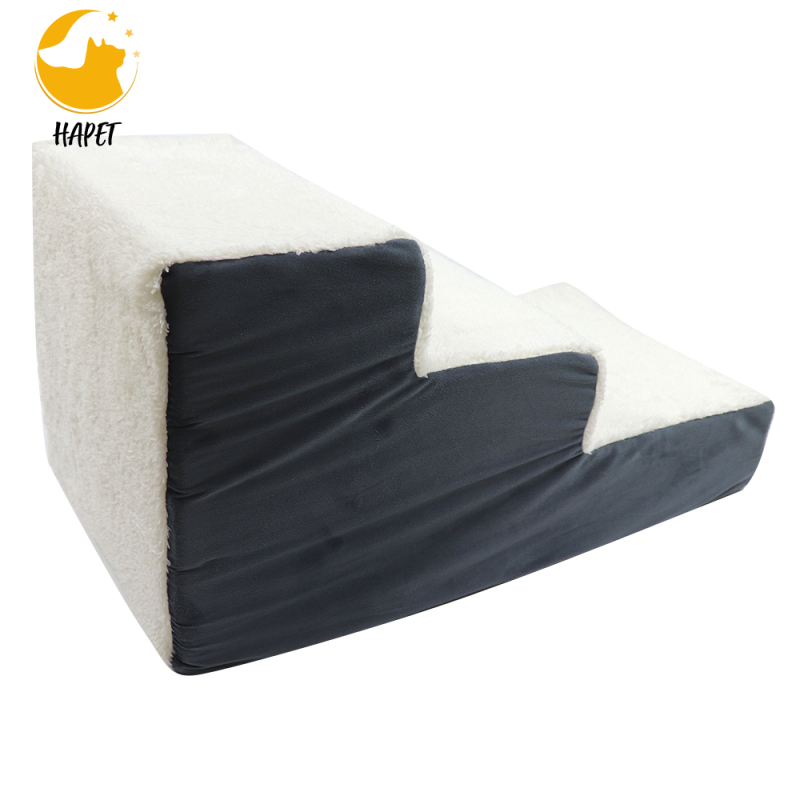 Pet stairs for tall bed Foam Pet steps White 3 StepS Dog Cat Animal Ramp pet dog steps stairs