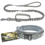 Nylon Pet Outdoor Tactical Training Dog Collar Dog Leash  Adjustable Luxury Leash Set High Quality Dog Collar