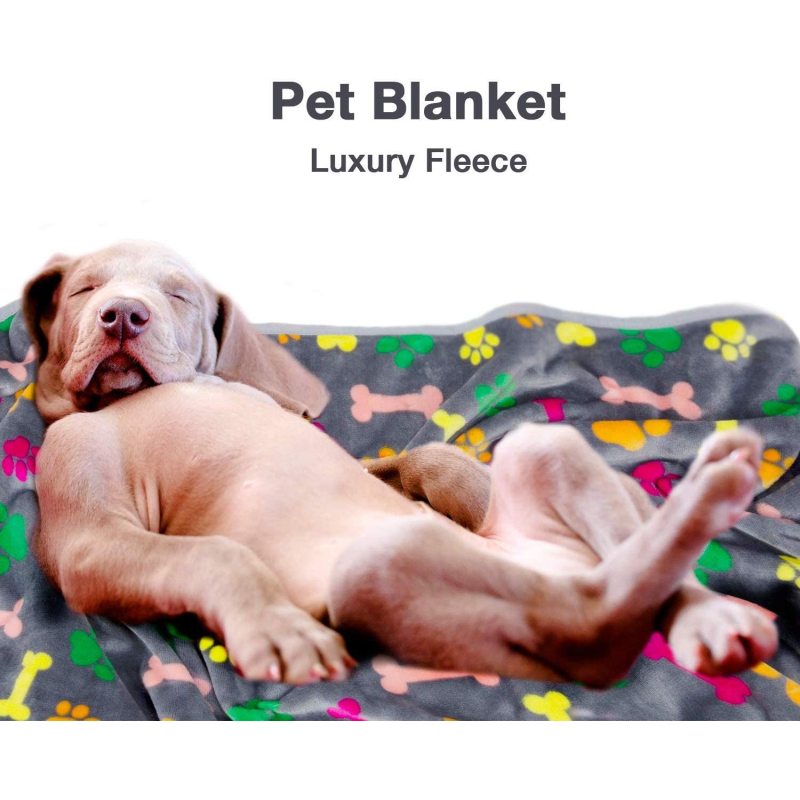 Softness and Fluffy Lightweight Micro Plush Fleece Pet Blanket for Small Dogs, Puppies, Cats and Kittens, Vivid Color