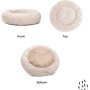 Donut Cat and Dog Bed in Lux Fur, Machine Washable, High Bolster, Multiple Sizes