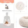 Donut Cat and Dog Bed in Lux Fur, Machine Washable, High Bolster, Multiple Sizes