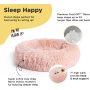 Donut Cat and Dog Bed in Lux Fur, Machine Washable, High Bolster, Multiple Sizes
