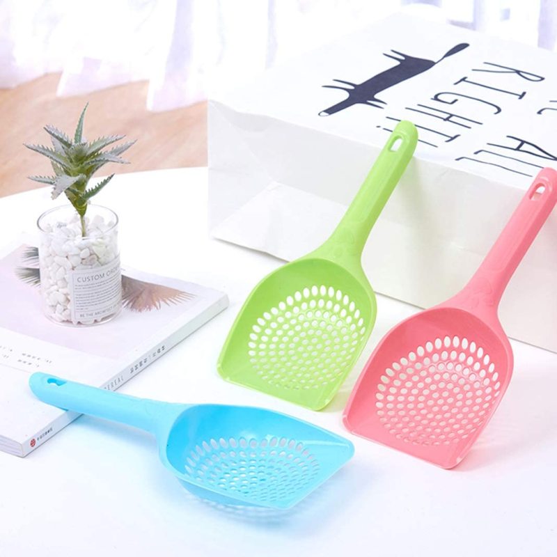 Plastic Litter Scoop for Cats Durable Deep Shovel and Long Handle