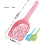 Plastic Litter Scoop for Cats Durable Deep Shovel and Long Handle