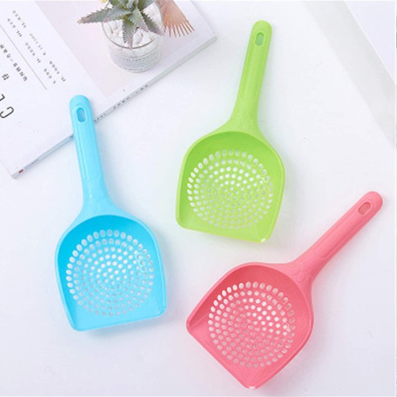Plastic Litter Scoop for Cats Durable Deep Shovel and Long Handle