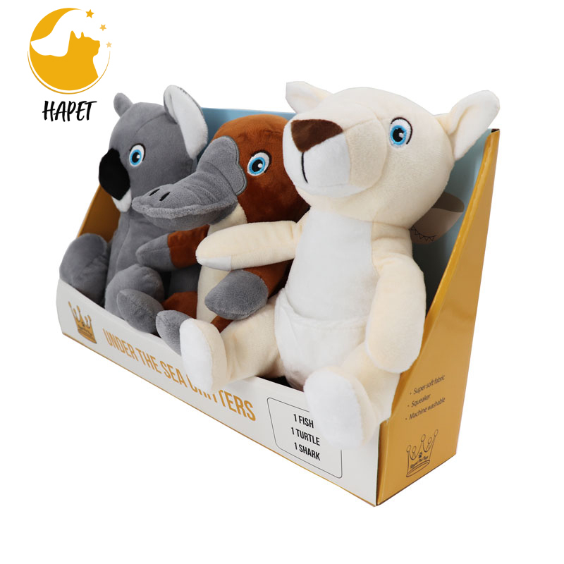 Dog Squeaky Toys 3 Pack Cute Puppy Chew Toys for Dog Teething Toys