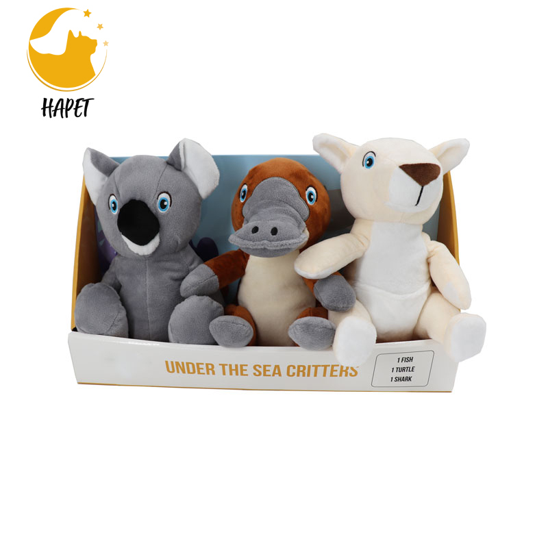 Dog Squeaky Toys 3 Pack Cute Puppy Chew Toys for Dog Teething Toys